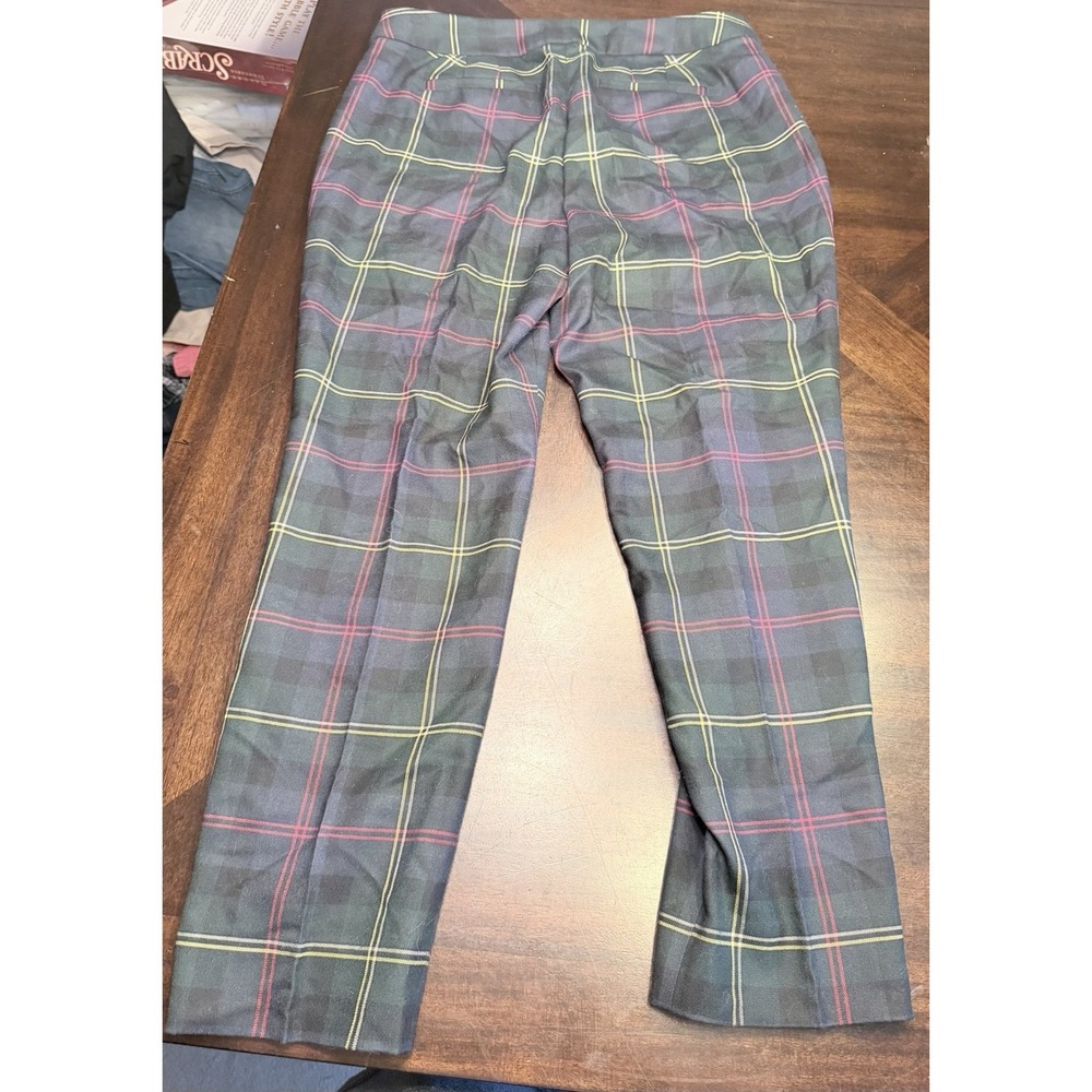 Talbots 10P Plaid Hampshire Ankle Pants Wool Blend academia Preppy - Picture 5 of 5